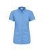 Womens/ladies Coconut Short-sleeved Shirt Bright Blue Mountain Warehouse-1