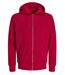 Sweat zippé à capuche - JACK&JONES - Unisexe - JJ3907 - rouge