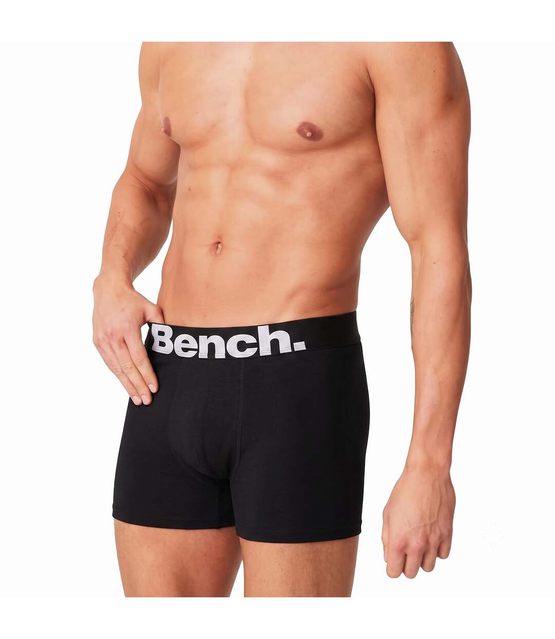 Bench - Lot de 5 boxers homme Cromal microfibre noire sous-vêtements-3