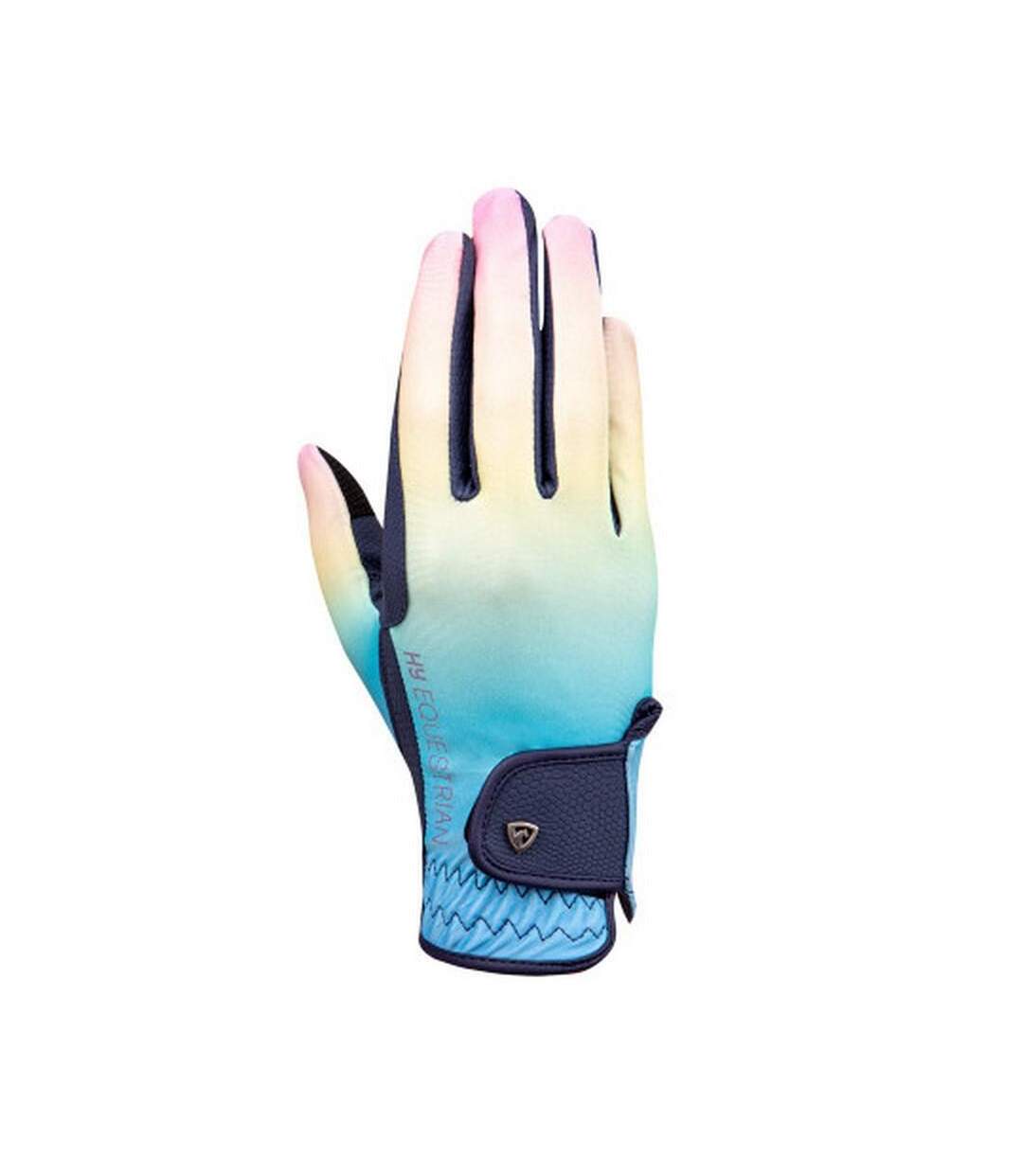Unisex Adult Ombre Riding Gloves Navy Pastel Hy-1