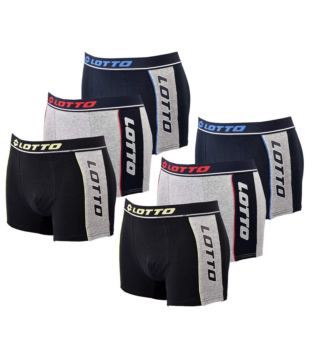 Boxer homme LOTTO Pack de 6 Boxers 0518-1