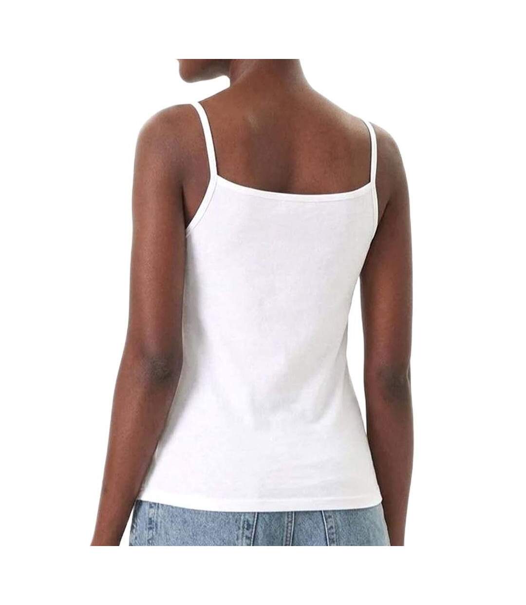 Débardeur blanc femme calvin klein jeans stretch-2