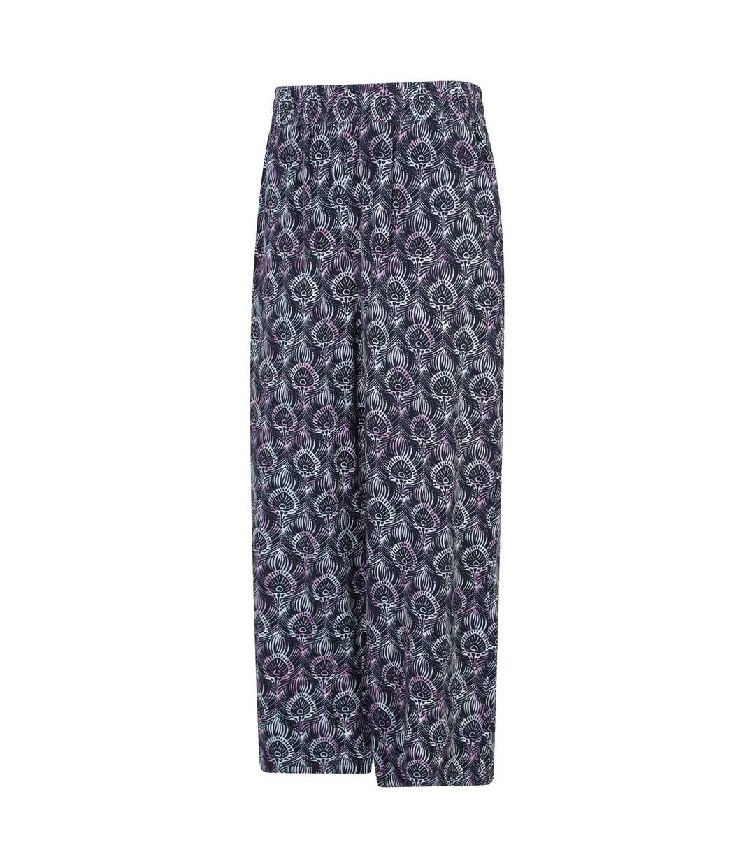 Womens/ladies fowey lightweight peacock feather trousers navy Mountain Warehouse-3