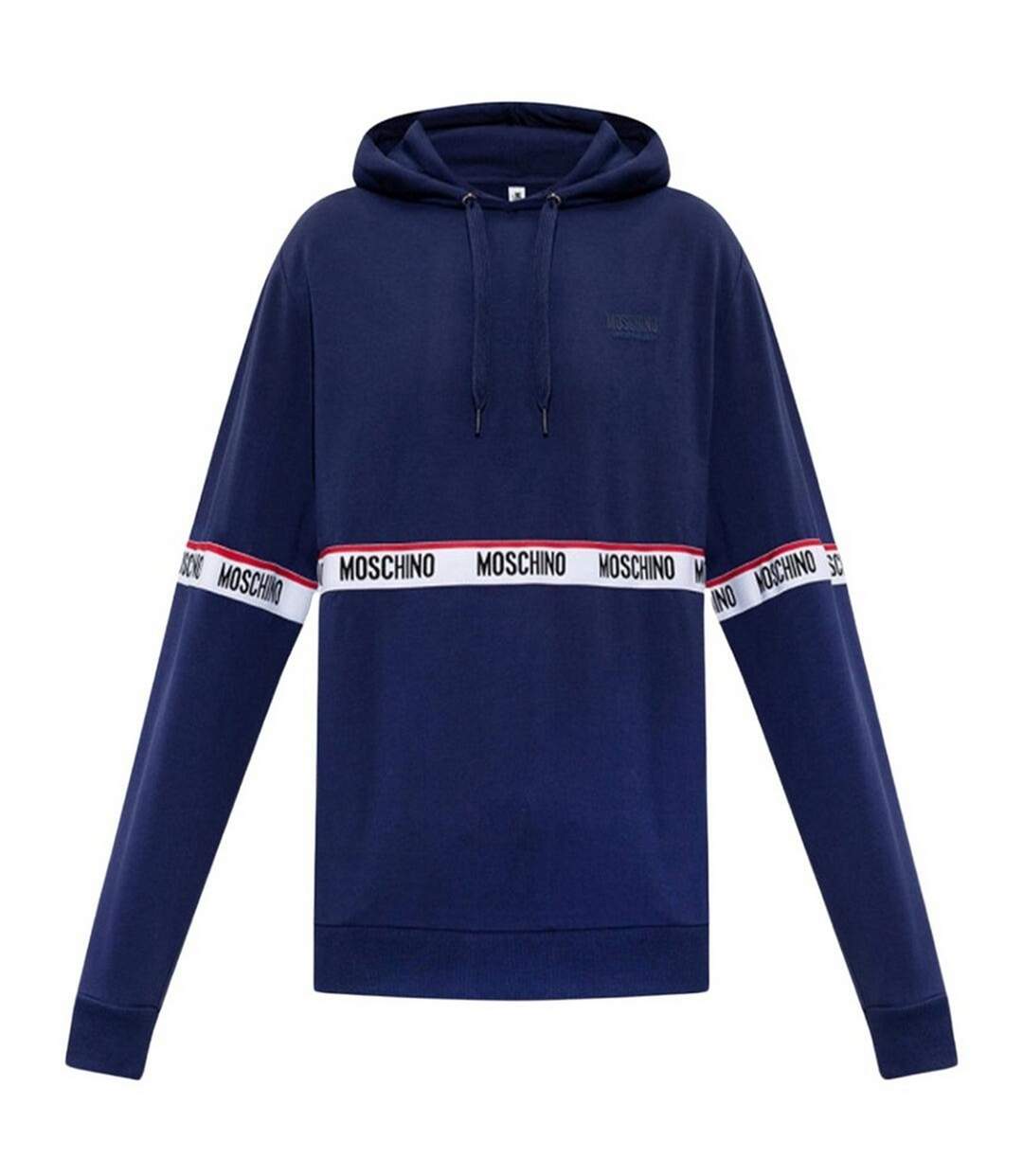 Sweat À Capuche Homme Bleu Marine Moschino-1