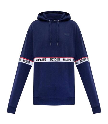 Sweat À Capuche Homme Bleu Marine Moschino