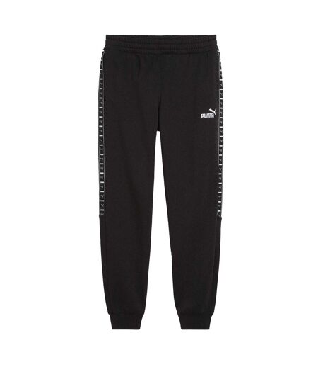 Mens Fleece Ribbed Cuff Joggers Black Puma