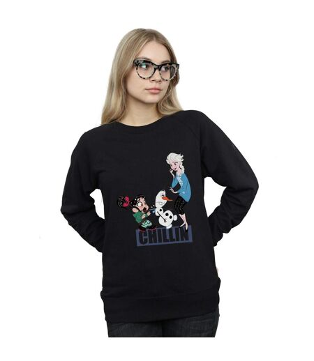 Disney - Sweat WRECK IT RALPH ELSA AND VANELLOPE - Femme (Noir) - UTBI43152