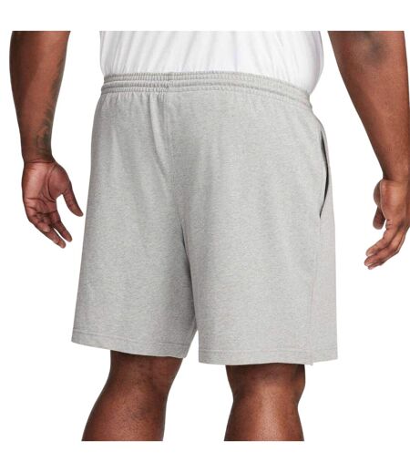 Mens Club Embroidered Logo Shorts Grey Heather Nike