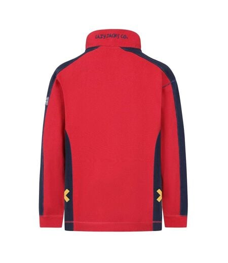 Sweat Motif/style Panneau Contrasté Homme Rouge Lazy Jacks
