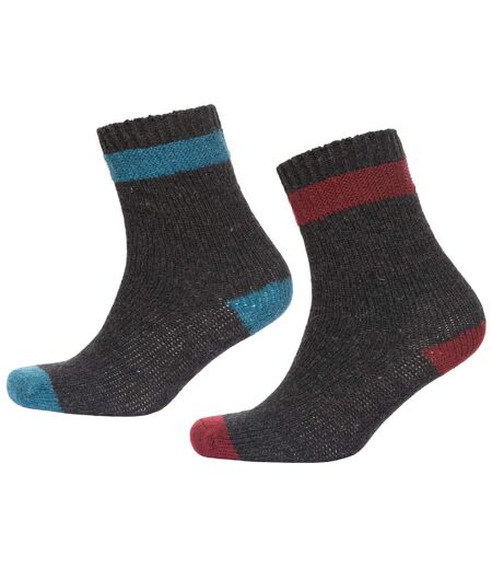 Chaussettes pour bottes agenta adulte noir / bleu vif / figue Trespass