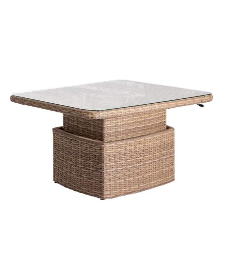 Table de jardin relevable en résine tressé Moorea