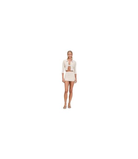 Womens/ladies Bianca Textured Mini Skirt Golden Windsor