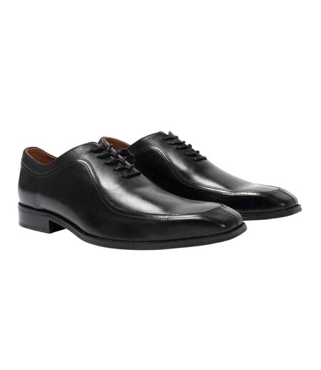 Mens Full Grain Leather Low Heel Formal Shoes Black Giorgio