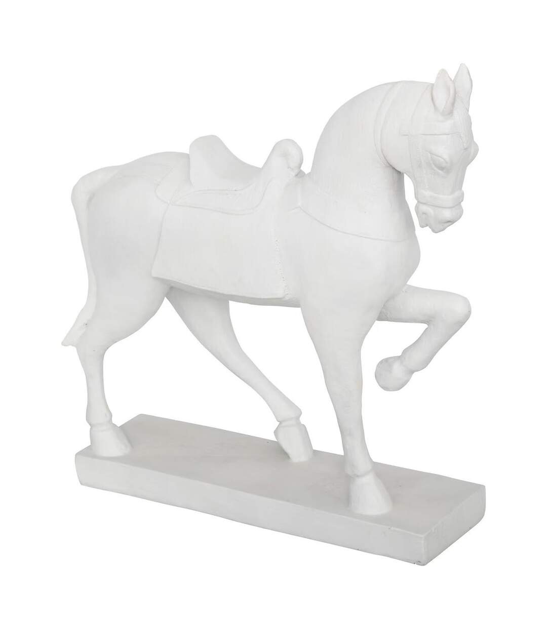 Statuette Déco Cheval Little Cottage 35cm Blanc-1