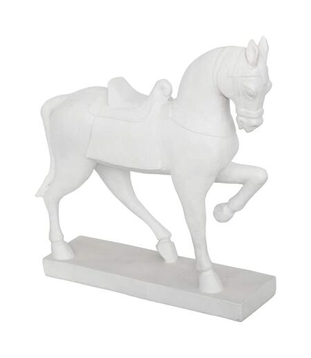 Statuette Déco Cheval Little Cottage 35cm Blanc