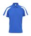 AWDis Just Cool Mens Short Sleeve Contrast Panel Polo Shirt (Royal Blue/Arctic White) - UTRW3479-1
