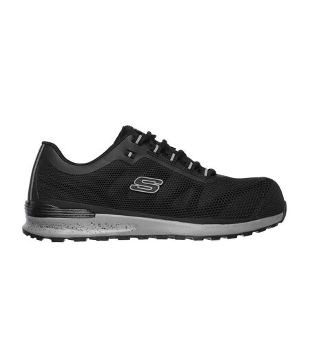 Mens Lyndale Mesh Steel Toe Cap Safety Boots Black Skechers