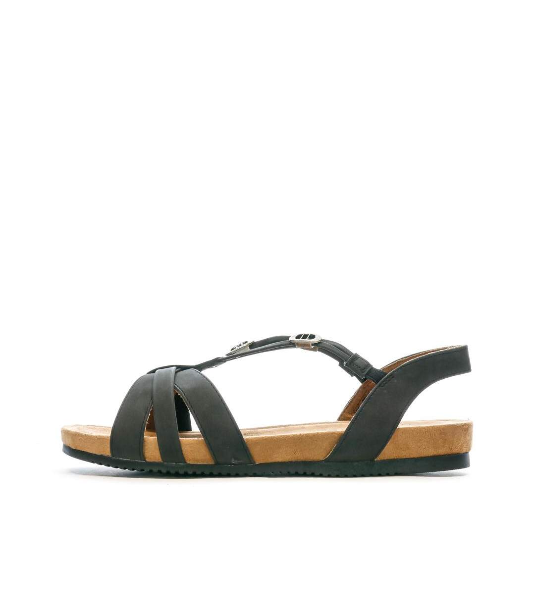Sandales noir femme relife jyltane-1
