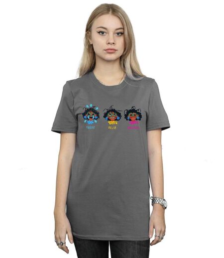 Disney Womens/Ladies Encanto Triste Feliz Enojada Cotton Boyfriend T-Shirt (Charbon de bois) - UTBI22465
