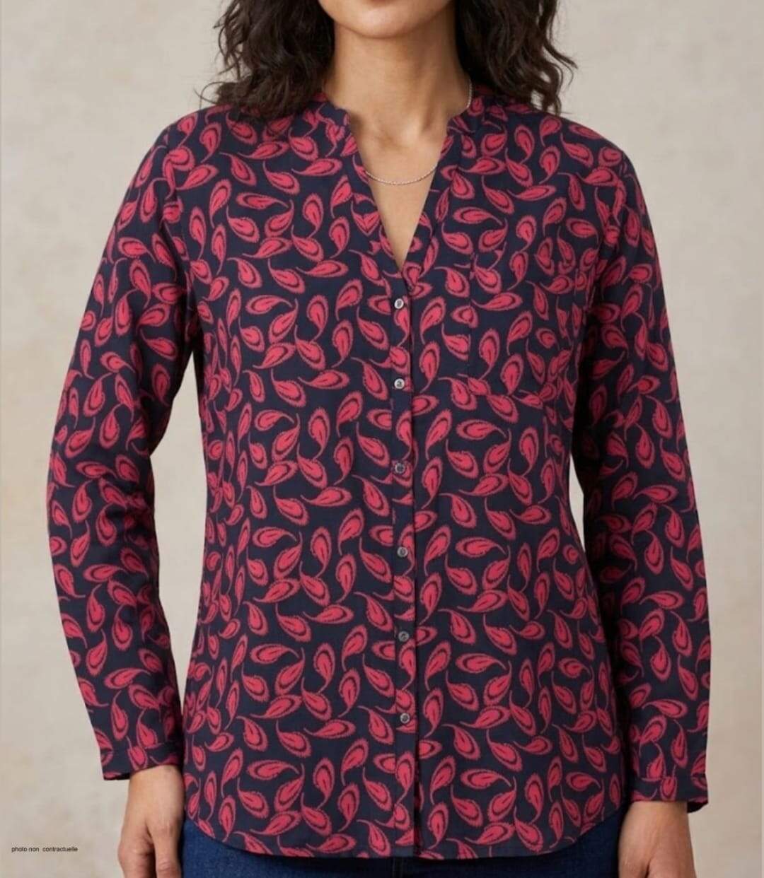 Chemisier en Viscose MAYFLOWER N3203 : Confort Fluide et Look Chic Assuré-1