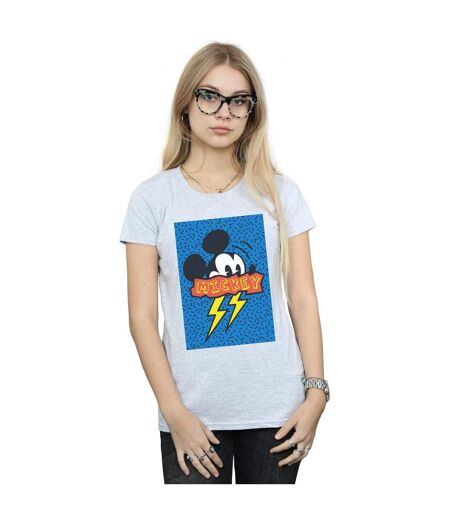 Disney T-shirt en coton Mickey Mouse 90s Flash - Femmes/Dames (Gris sportif) - UTBI32079