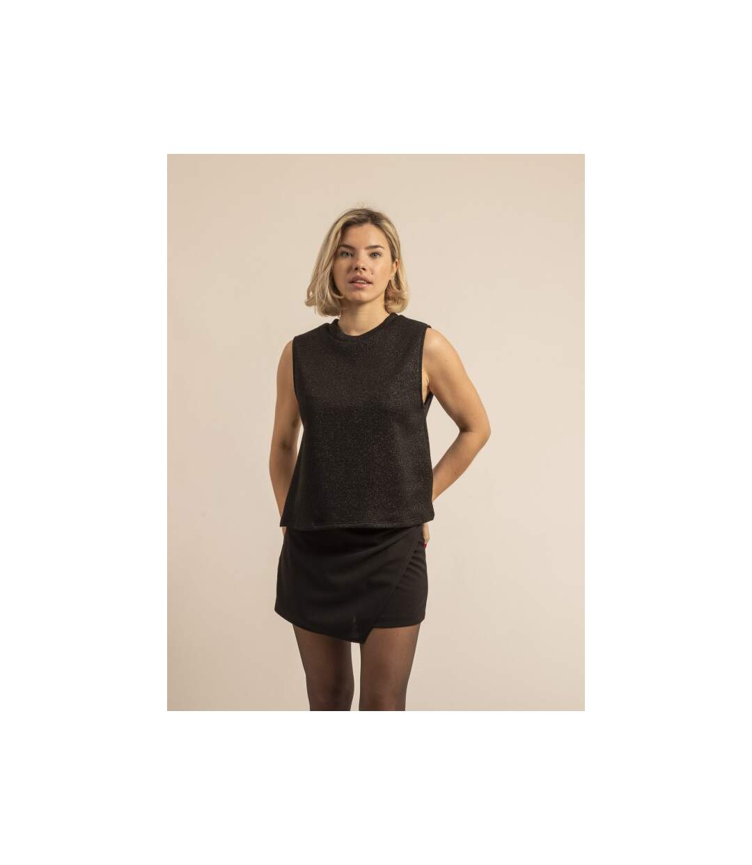 Pull sans manches paillettes KLAUDIA - Dona X Lisa-1