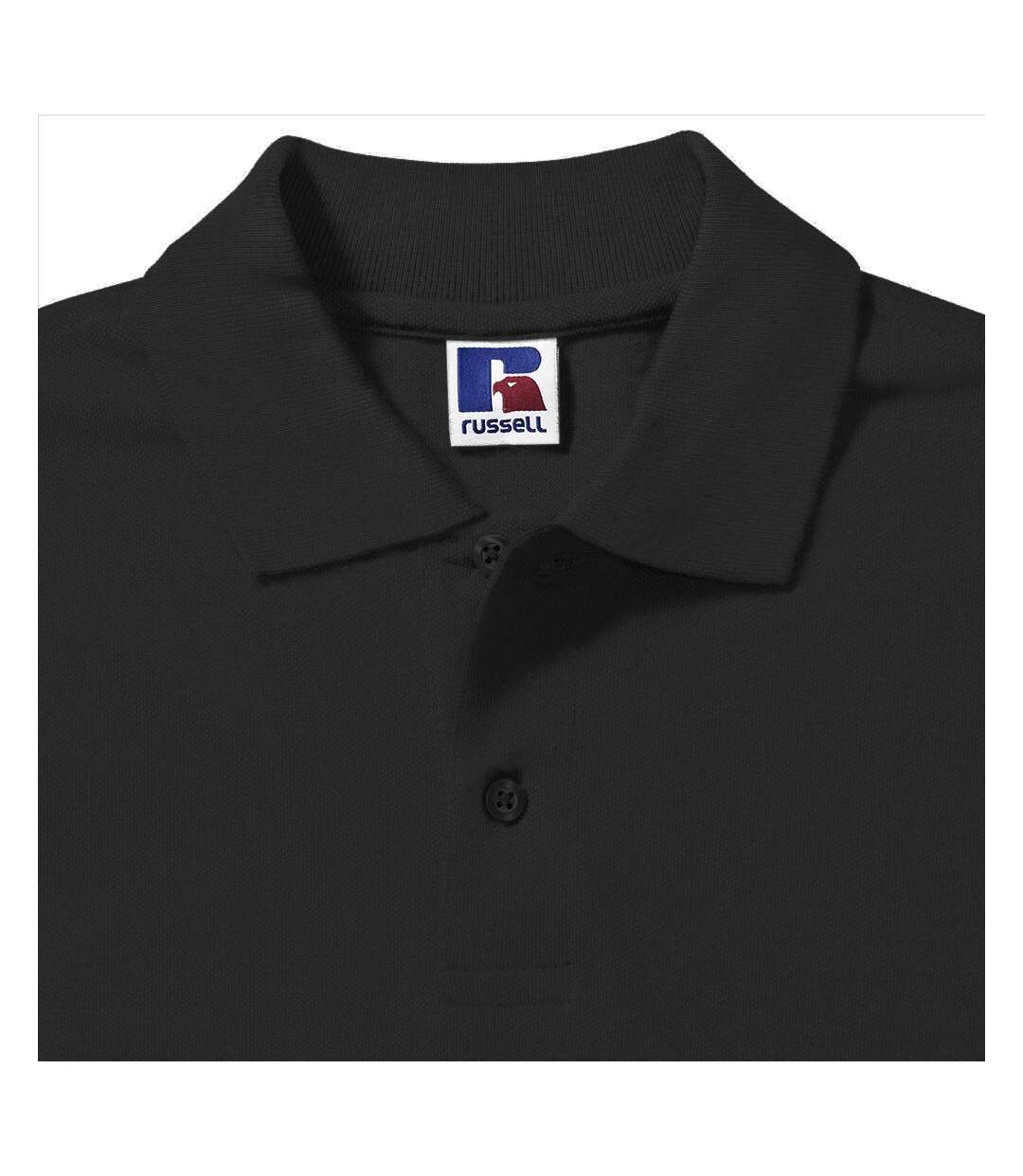 Polo À Manches Courtes Hommes Noir Russell-2