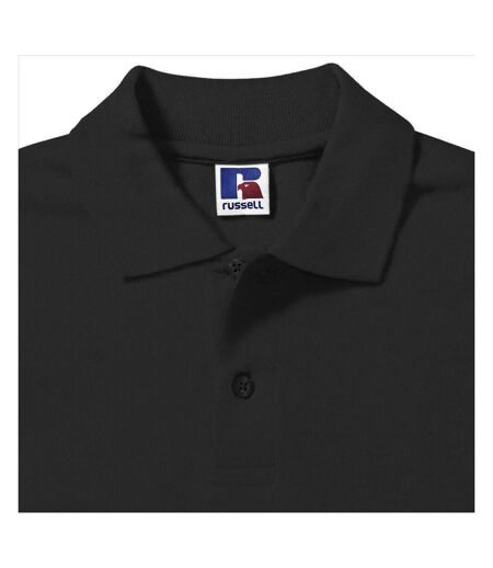 Polo À Manches Courtes Hommes Noir Russell