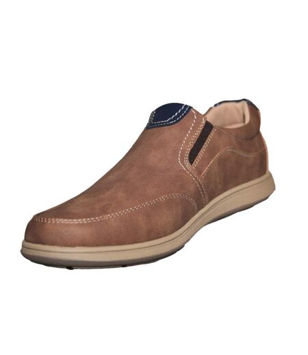 Scimitar Mens Twin Gusset Casual Shoe (Tan) - UTDF1617