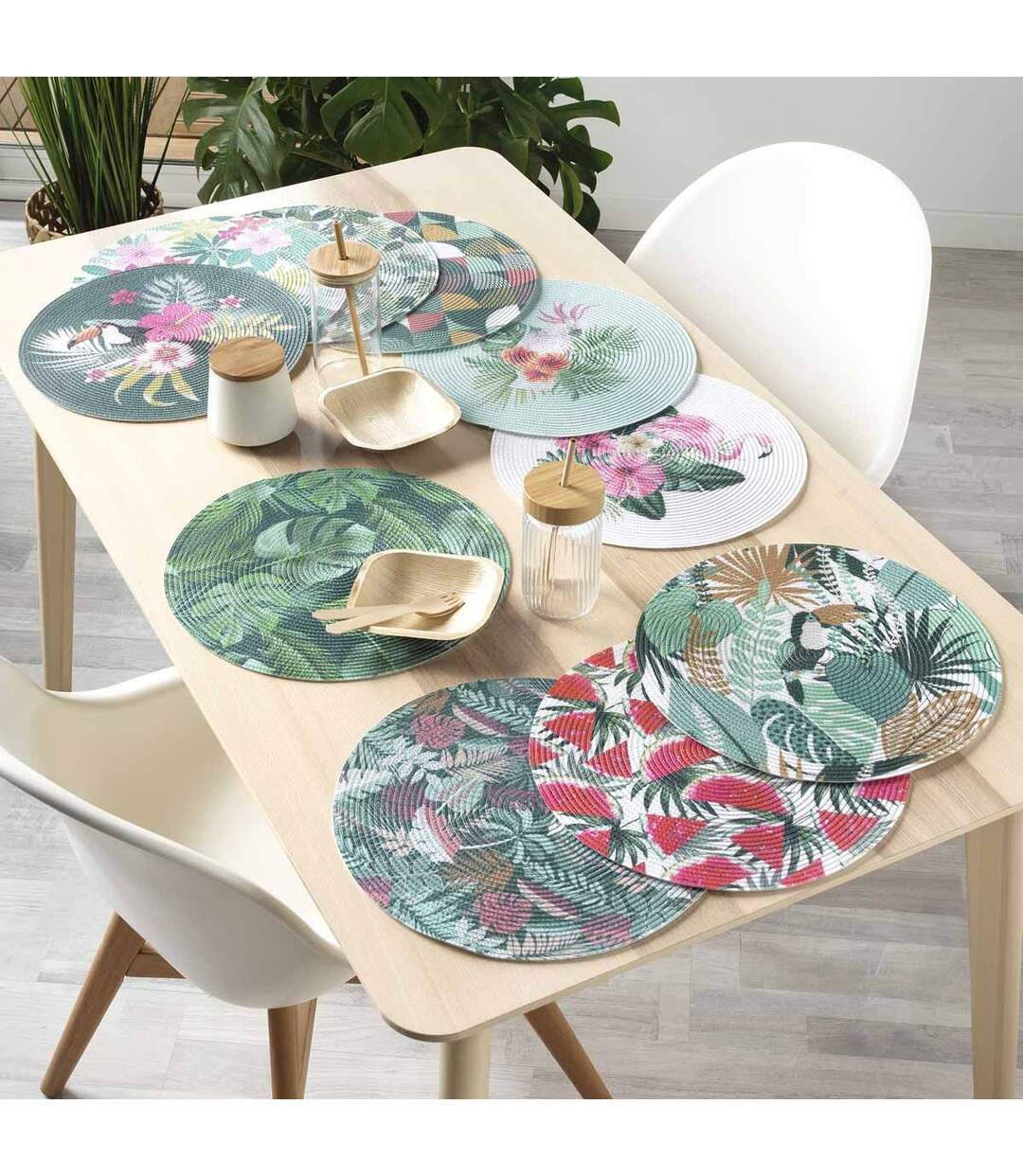 Set de Table Imprimé Alba 35cm Vert-3