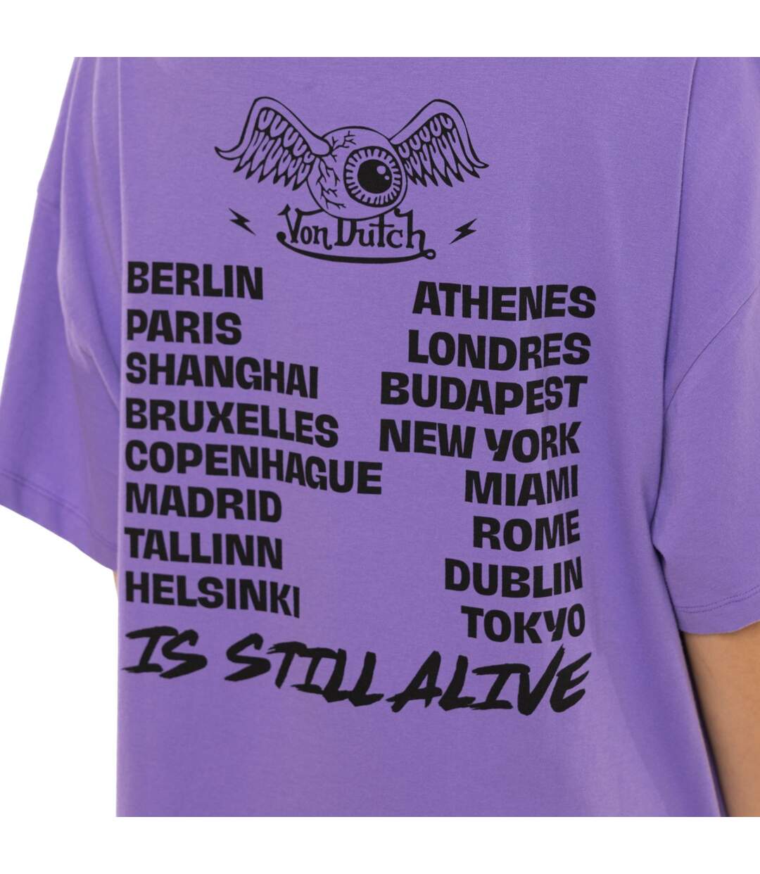 T-shirt femme oversize col rond print glitter devant et dos Vaness Vondutch-4