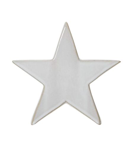 Standing star decoration 19cm x 5cm x 20cm white Hill Interiors