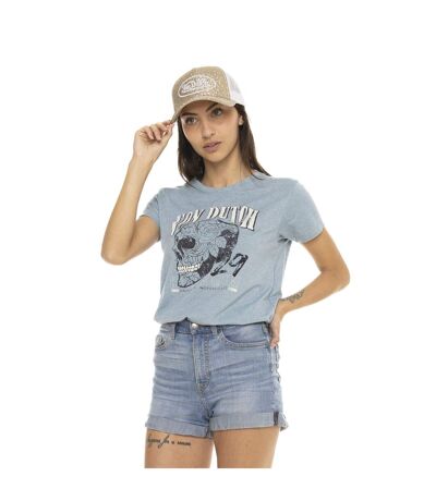 T-shirt à col rond manches courtes femme Spring Skull Vondutch