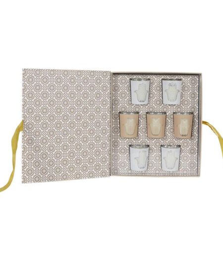 Coffret 7 Bougies Parfumées Fatma 6cm Blanc