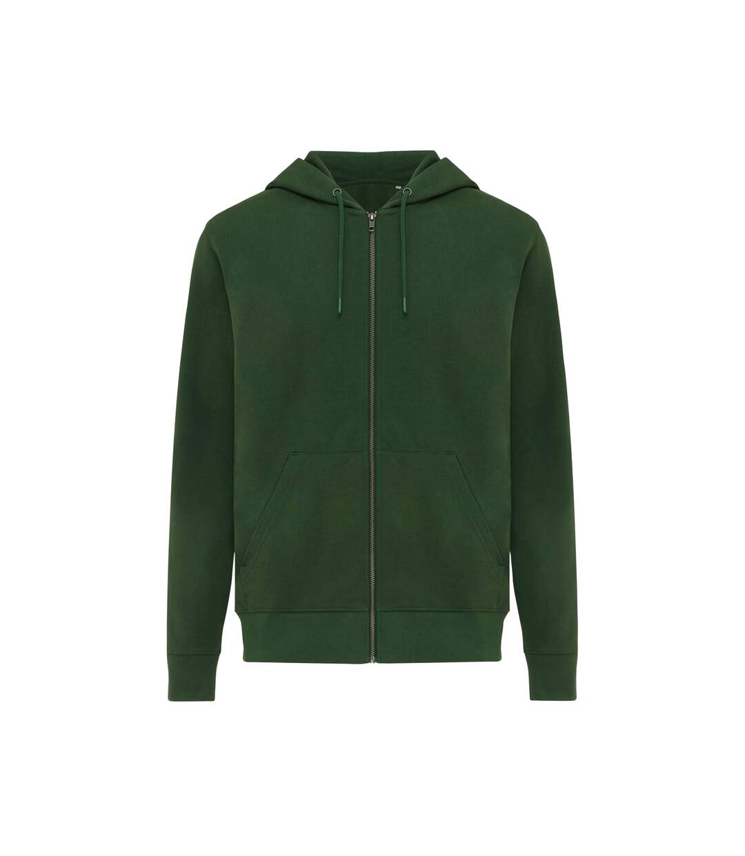 Unisex Adult Abisko Recycled Cotton Full Zip Hoodie Forest Green Iqoniq-2
