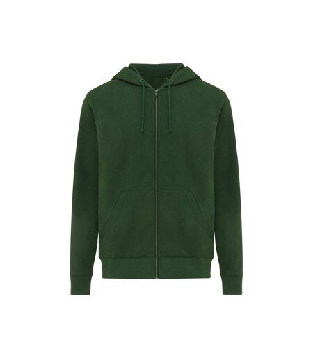 Unisex Adult Abisko Recycled Cotton Full Zip Hoodie Forest Green Iqoniq
