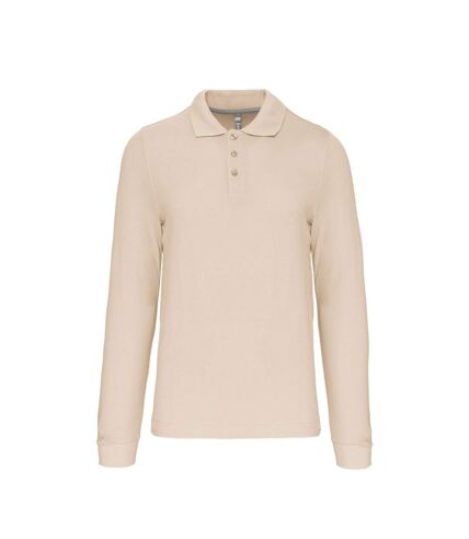 Polo manches longues - Homme - K243 - beige
