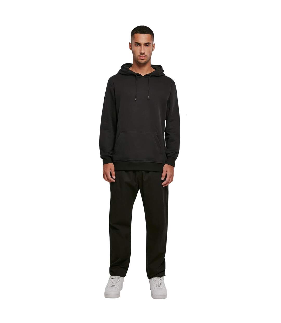 Mens Ultra Heavy Regular Hoodie Noir Build Your Brand-1