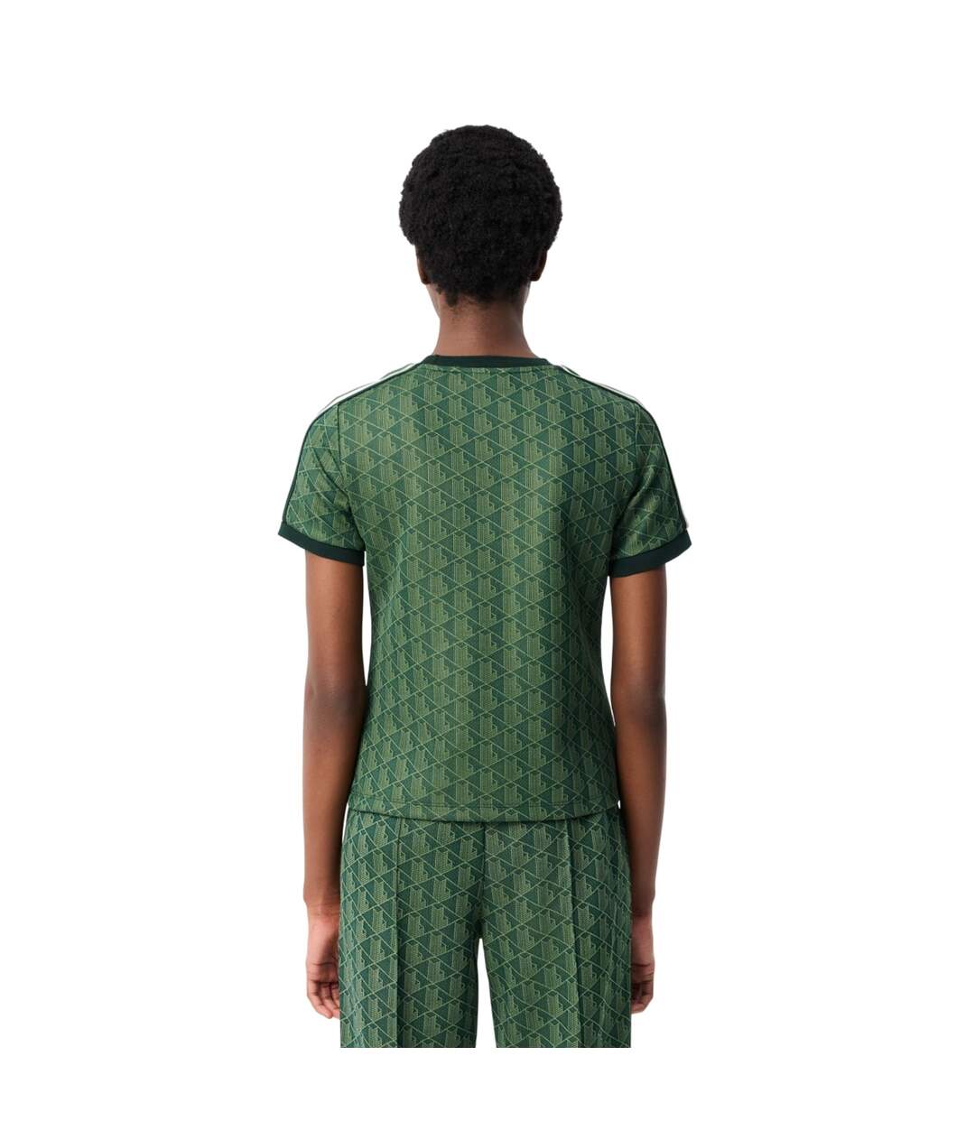 T-shirt Motif/style Monogramme Femme Vert Lacoste-2