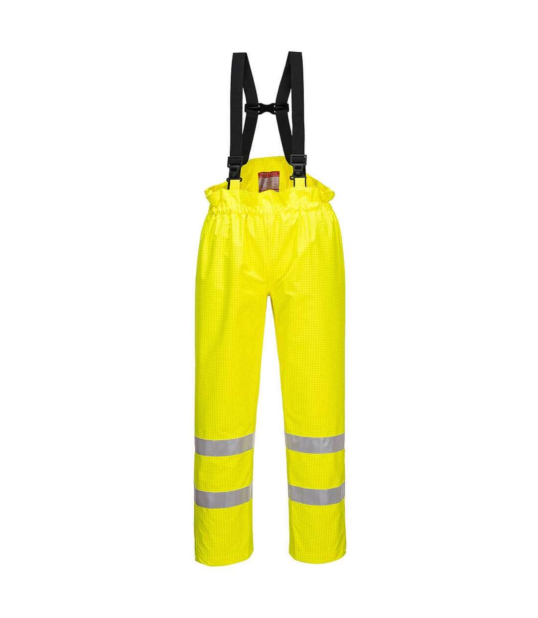 Mens bizflame rain hi-vis trousers yellow Portwest-1