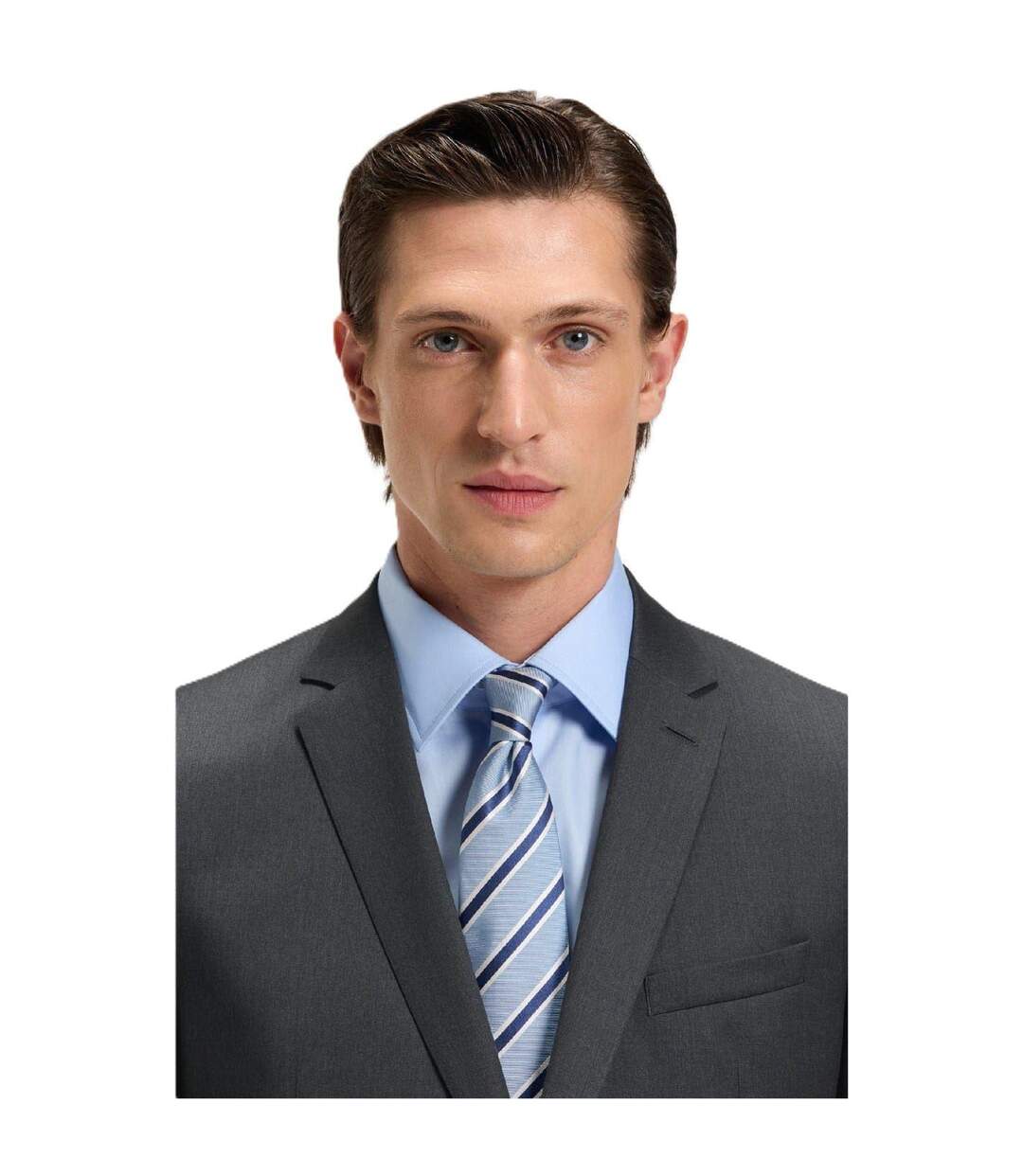 Mens Reymond Flap Pocket Suit Jacket Dark Grey Boss-4
