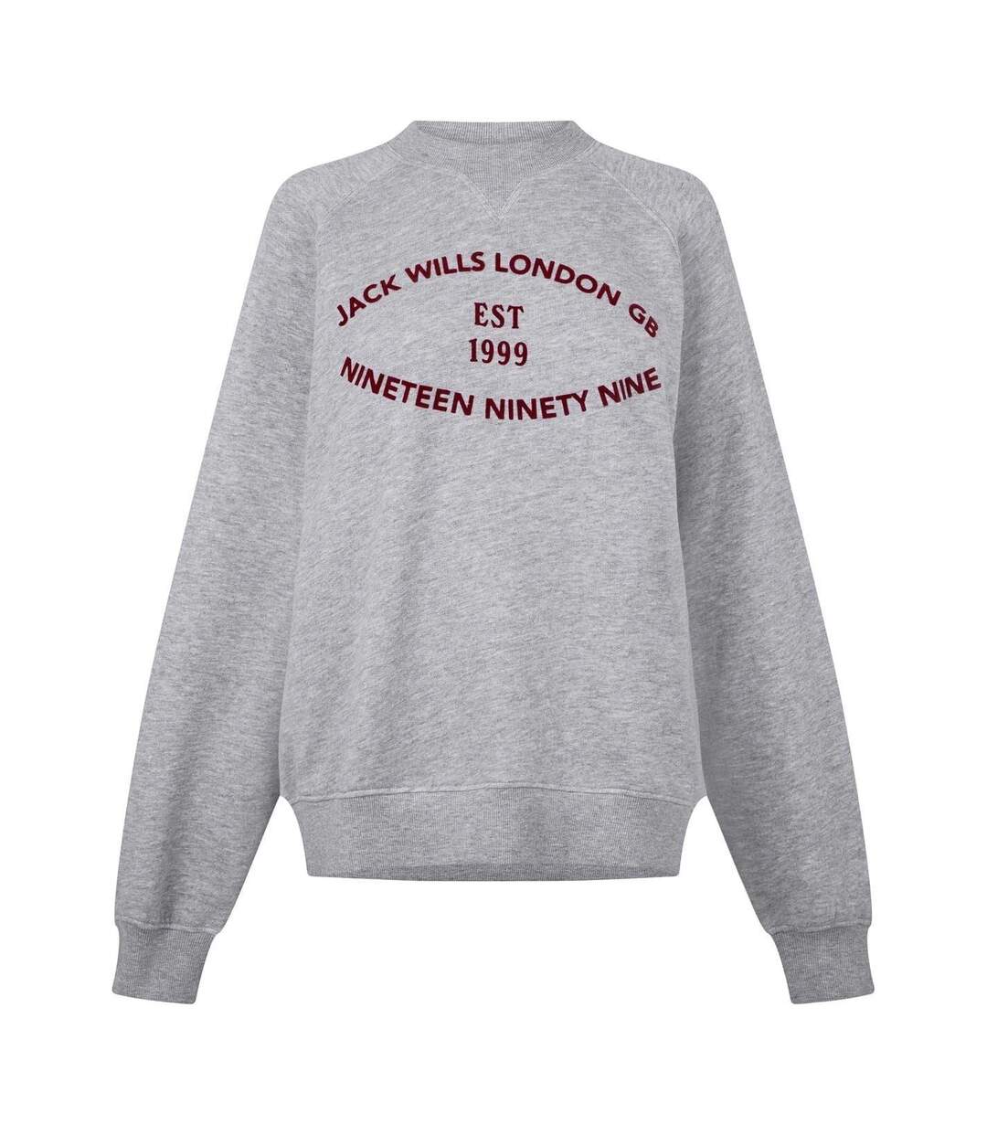 Sweat Motif/style Lettrage Femme Gris Chiné Jack Wills-1