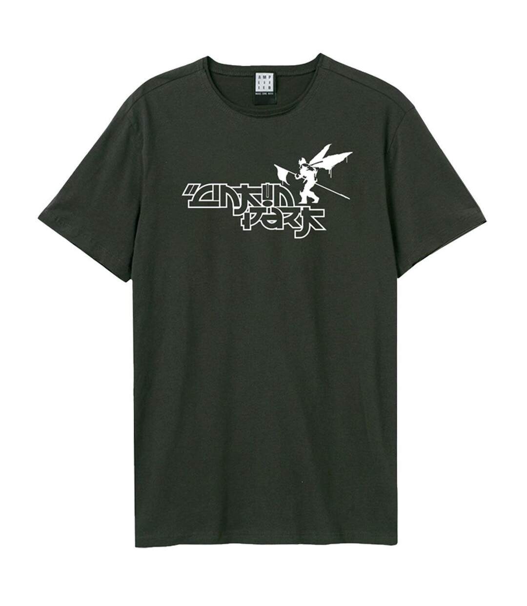 T-shirt Crawling Lyrics Adulte Charbon Amplified-1