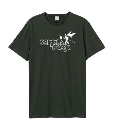 T-shirt Crawling Lyrics Adulte Charbon Amplified