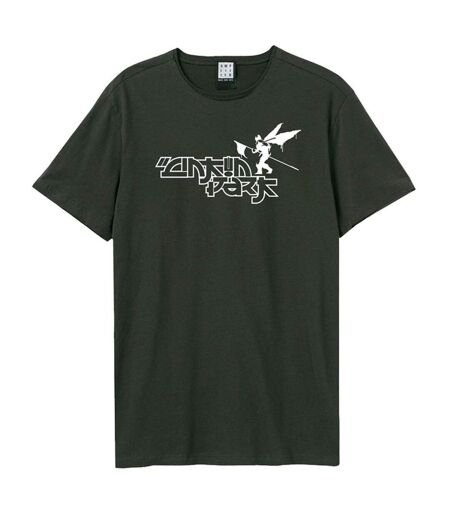 T-shirt Crawling Lyrics Adulte Charbon Amplified