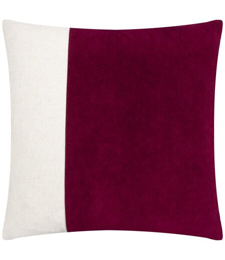 Coba washed velvet cushion cover 50cm x 50cm cherry Furn