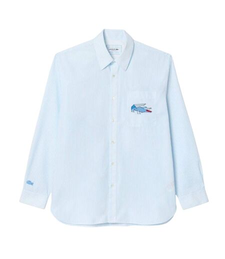 Chemise Style Crocodile Homme Bleu Blanc Lacoste