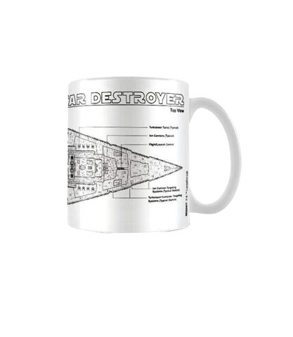 Star Wars - Mug STAR DESTROYER (Blanc / Noir) (Taille unique) - UTPM2455