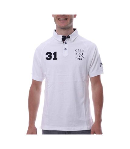 Polo blanc homme Hungaria Sport Style - M