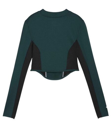 Womens/ladies Lifestyle Formula 1 Long-sleeved Corset Top Green Terrain Puma